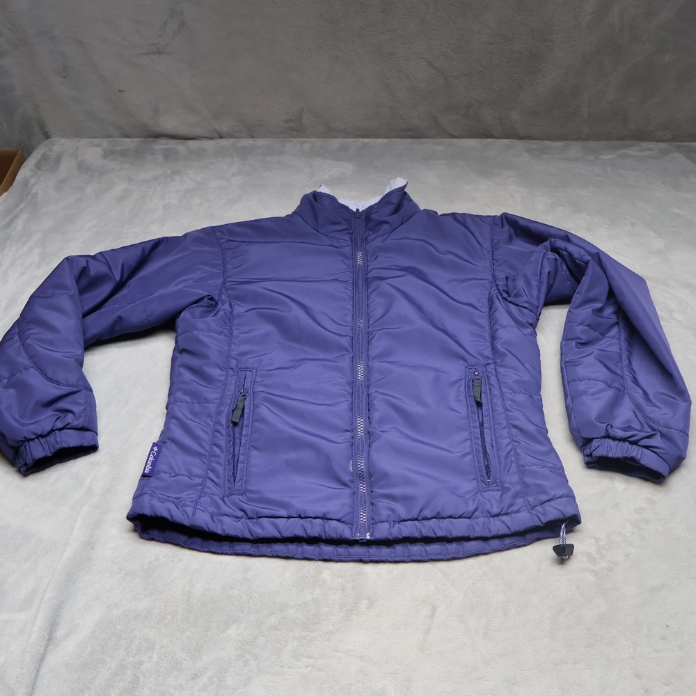 Columbia Vertex Jacket Womens Small Blue Full Zip Insulated Fleece Lined Outdoor